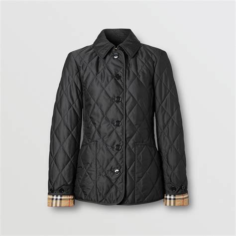 black burberry hip length quilted constance jacket|burberry thermoregulated quilt jacket.